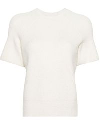 Totême - Gestricktes T-Shirt mit Raglanärmeln - Lyst