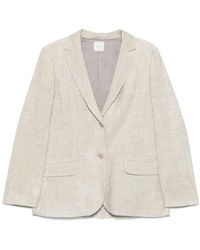 Alysi - Single-Breasted Velvet Blazer - Lyst