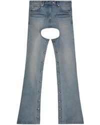 Courreges - Pantalon En Jean À Coupe Évasée - Lyst