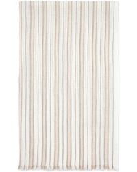 Brunello Cucinelli - Linen-Blend Stripe Scarf - Lyst
