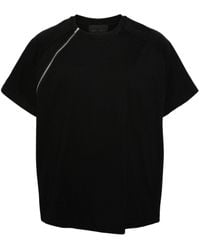 HELIOT EMIL - Sequence Zip-detail Cotton T-shirt - Lyst