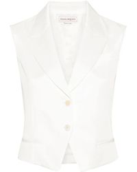 McQueen - Twill Tailored Vest - Lyst