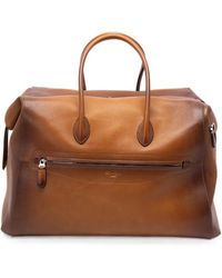 Santoni - Grained-Leather Holdall - Lyst