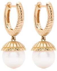 Harwell Godfrey - Boucles d'oreilles pendantes en or 18ct serties de perles - Lyst