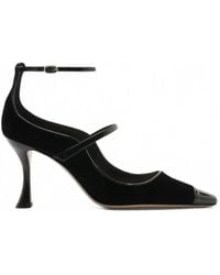 Alexandre Birman - Tita Wave Patent-Leather-Trimmed Pumps - Lyst