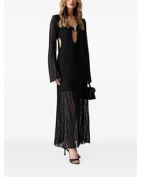 Haveone - Cut-Out Open-Knit Maxi Dress - Lyst