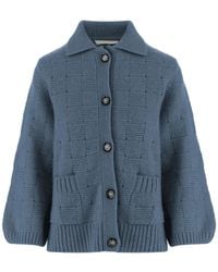 Allude - Basket-Weave Knitted Cardigan - Lyst
