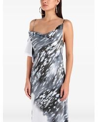 IRO - Asymmetric-Hem Abstract-Print Midi Dress - Lyst