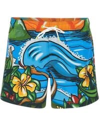 Sundek - Badeshorts Mit Illustrations-Print - Lyst