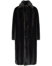 MM6 by Maison Margiela - Faux-Fur Single-Breasted Jacket - Lyst