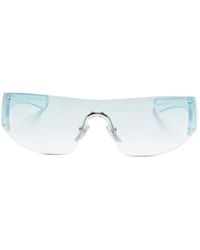 Gucci - Crystal-Embellished Shield Sunglasses - Lyst