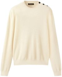 Loro Piana - Sloop Button-Detail Ribbed Sweater - Lyst
