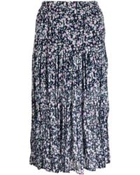 B+ AB - Floral-Print Pleated Skirt - Lyst