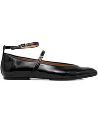 ARMANI EXCHANGE - Pointed Strap Ballet Flats - Lyst