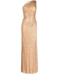 Jenny Packham - One-shoulder Sequin-embellished Dress - Lyst