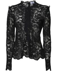 Rabanne - Floral Lace High-neck Top - Lyst
