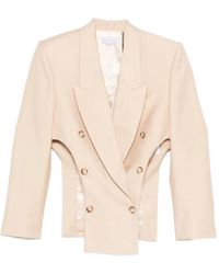 Stella McCartney - Double-Breasted Cut-Out Blazer - Lyst