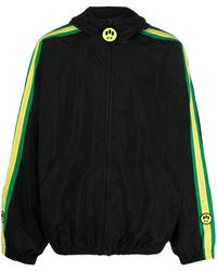 Barrow - Stripe-detailing Zip-up Hooded Jacket - Lyst
