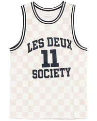 Les Deux - Silas Checked Tank Top - Lyst