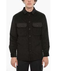 Neil Barrett - Quilted-Panel Ribbed-Velour Overshirt - Lyst