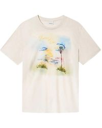 Isabel Marant - Ecru Cotton T-Shirt - Lyst