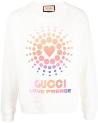Gucci - Logo-print Cotton Sweatshirt - Lyst