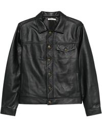 Carter Young - Veste Arch En Cuir - Lyst