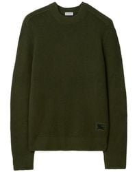 Burberry - Elbow-Patch Equestrian Knight Sweater - Lyst