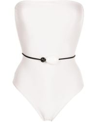 Adriana Degreas - Deco Bead-detailing Strapless Swimsuit - Lyst