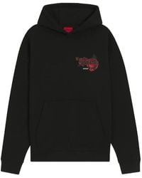 HUGO - Sudadera Dagethood Con Motivo Floral Y Capucha - Lyst