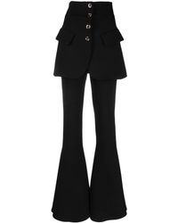A.W.A.K.E. MODE - Skirt-detail Flared Trousers - Lyst