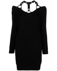 Moschino - Braces-Detail Knitted Dress - Lyst