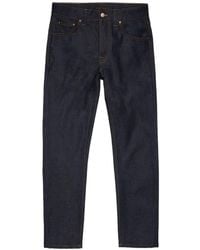 Nudie Jeans - Vaqueros Solid Ollie Dry Abyss - Lyst