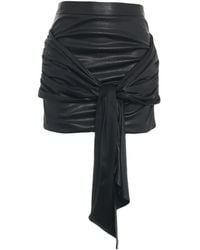 Elisabetta Franchi - Ruched Tie-Front Mini Skirt - Lyst