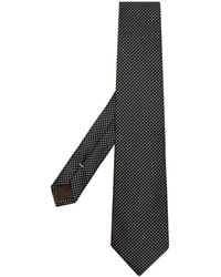 Canali - Geometric-Pattern Print Silk Tie - Lyst