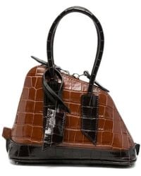 The Attico - Mini Sant Ambroeus Croc-Effect Tote Bag - Lyst