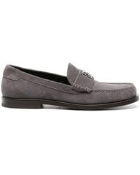 Dolce & Gabbana - Logo-plaque Suede Loafers - Lyst