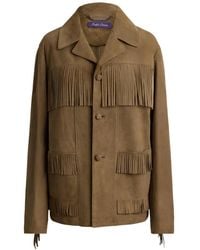 Ralph Lauren - Fringe-Trimmed Suede Jacket - Lyst