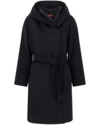 Max Mara - New Mang Jas Met Capuchon En Ceintuur - Lyst