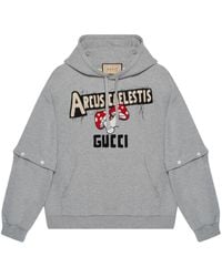 Gucci - Logo-patch Jersey-fleece Sweatshirt - Lyst