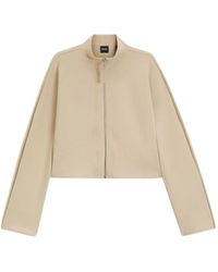 BOSS - Jersey Bomber Jacket - Lyst