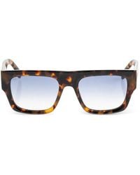Palm Angels - Tortoiseshell-Effect Rectangle-Frame Sunglasses - Lyst