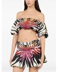 Roberto Cavalli - Ray Of Paradise-Print Off-The-Shoulder Top - Lyst