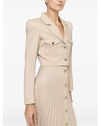 Nissa - Rhinestone-Embellished Cropped Blazer - Lyst