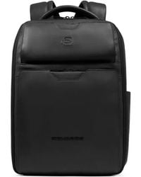 Piquadro - Grained Leather Backpack - Lyst