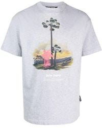 Palm Angels - T-shirt en coton à imprimé graphique - Lyst