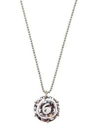 MM6 by Maison Margiela - Collier En Chaîne À Pendentif En Cristal - Lyst