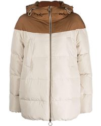 Eleventy - Two-tone Padded Hooded Jacket - Lyst