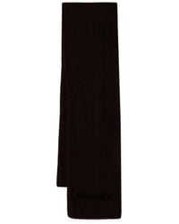 Pinko - Logo-Embroidered Knitted Scarf - Lyst