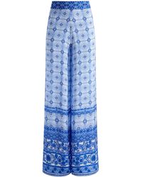 Alice + Olivia - Pantaloni Athena A Gamba Ampia - Lyst